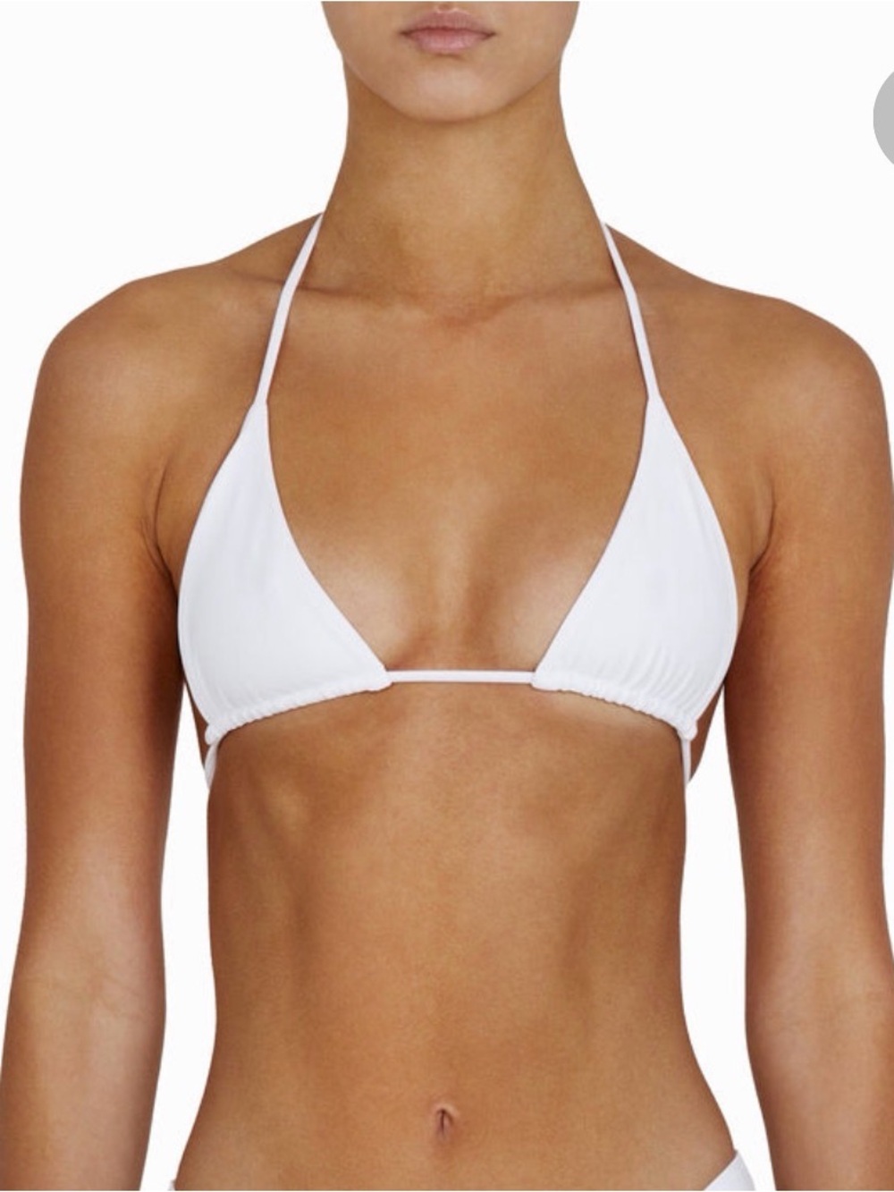 347 swim Classic White Triangle Halter Bikini Top - Women Swim